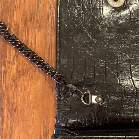 Forever 21 | Black faux croc gunmetal stud purse - Picture 10 of 14